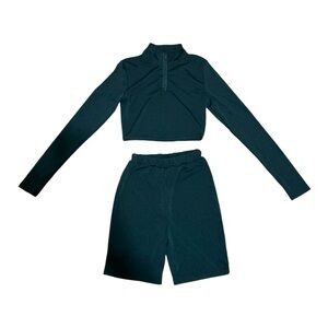 NWOT Fashion Nova Long-Sleeve Active Short Set